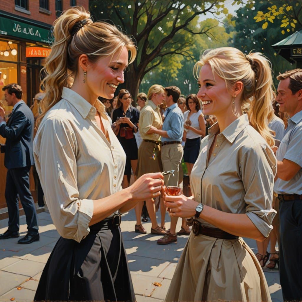 Two Girls Exchange Love Vows in a Joyful Moment