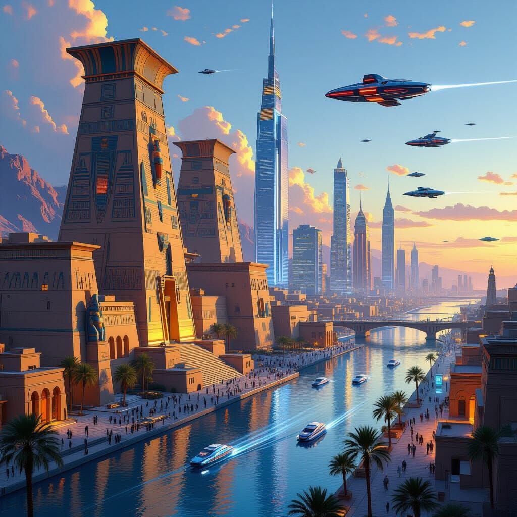 Ancient Civilizations Evolved with Modern Skyscrapers and Ne...