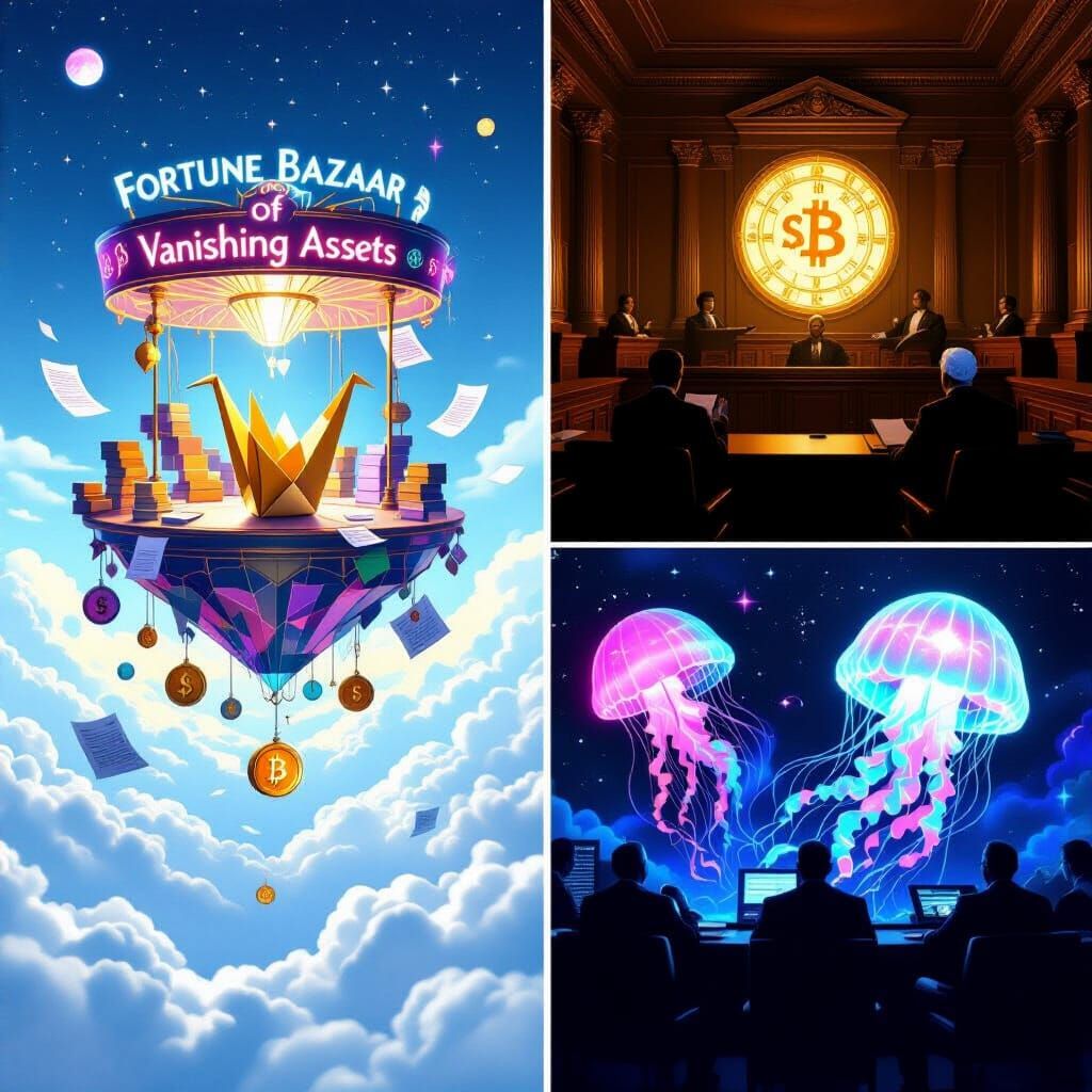 Surreal Fortune Bazaar in the Clouds