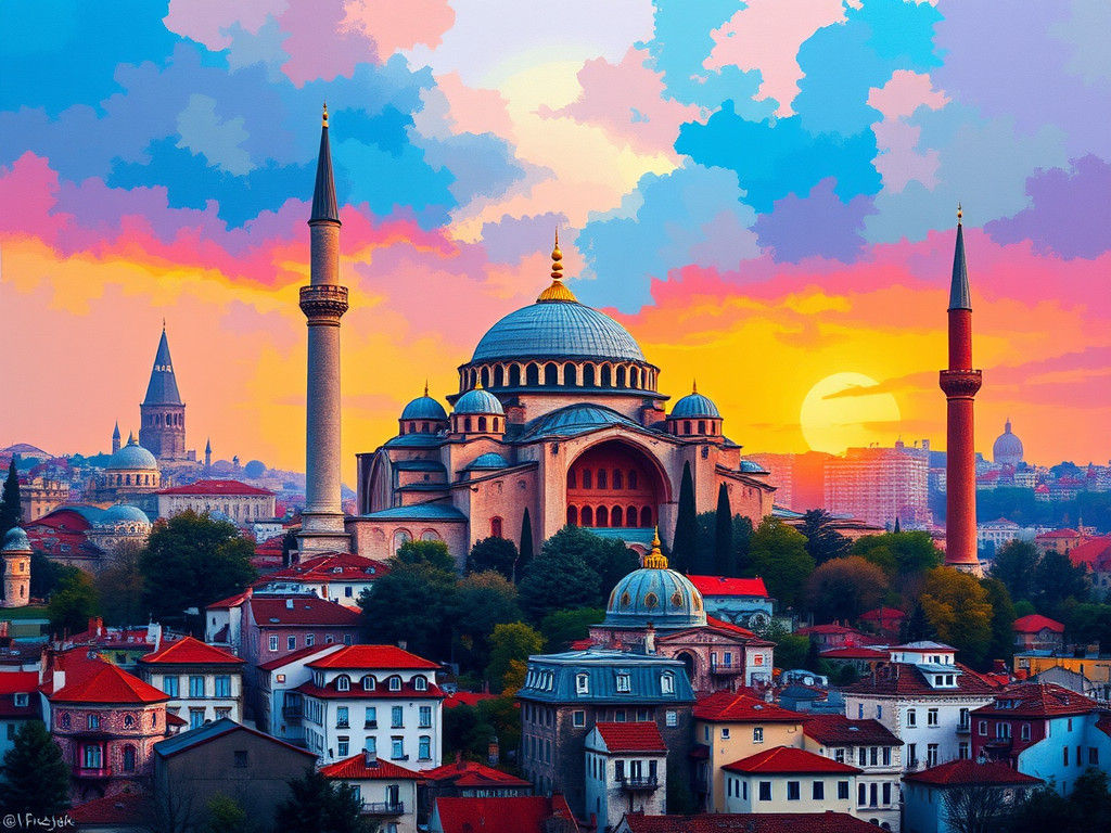 Istanbul Cityscape: Byzantine and Ottoman Fusion