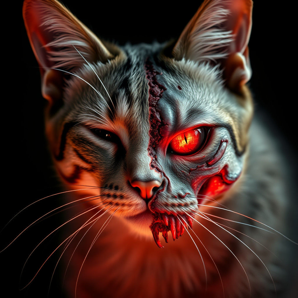 Dichotomous Feline: Serenity and Malevolence