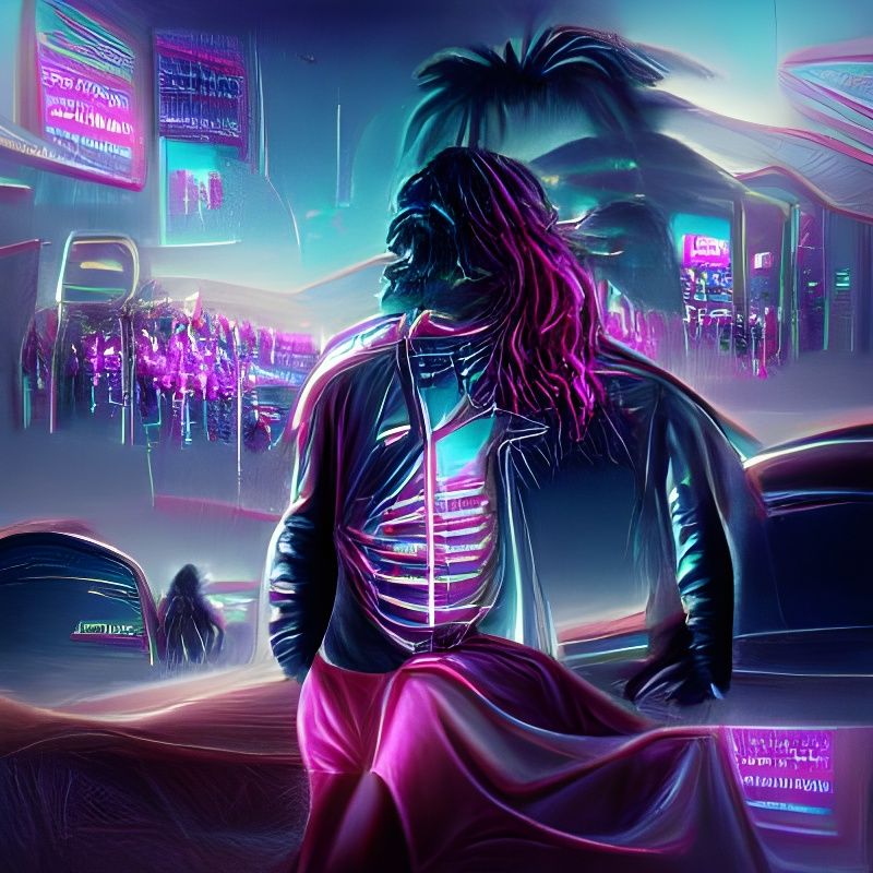 Synthwave Neon Boulevard of Broken Dreams