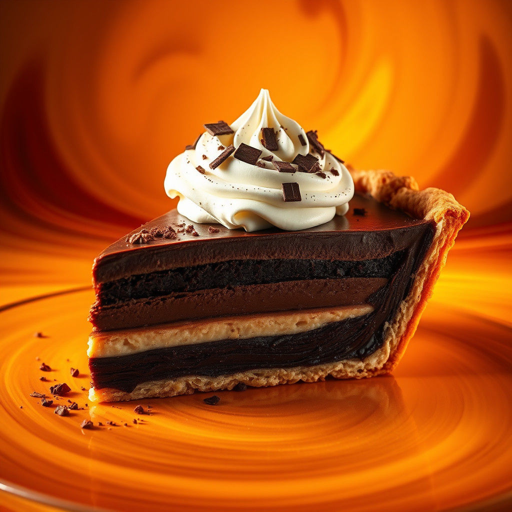 Delectable Chocolate Pie with Whipped Cream