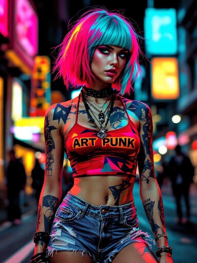 Digital Cubist Goddess of Art Punk Rebellion