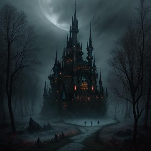 Ominous Gothic Fairy Wonderland in Hyperdetailed Art