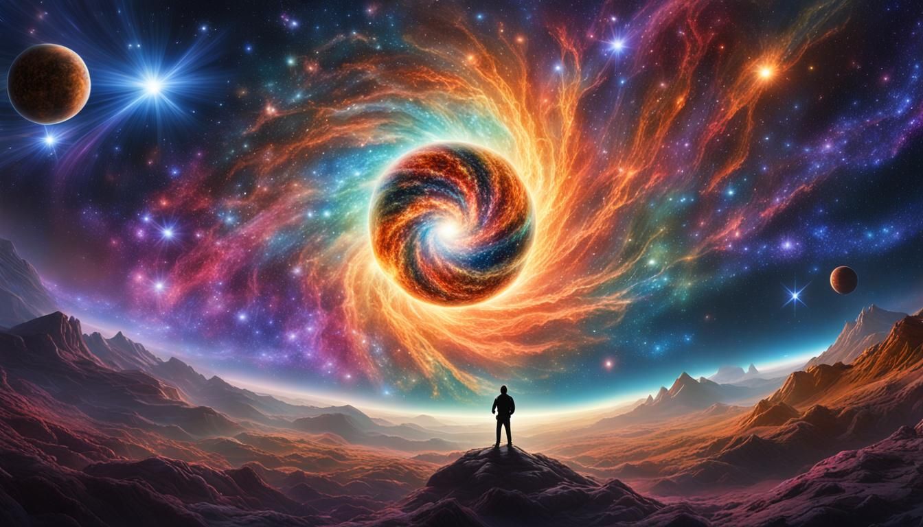 Vivid Star Cluster in Astrosphere: Digital Bio Art