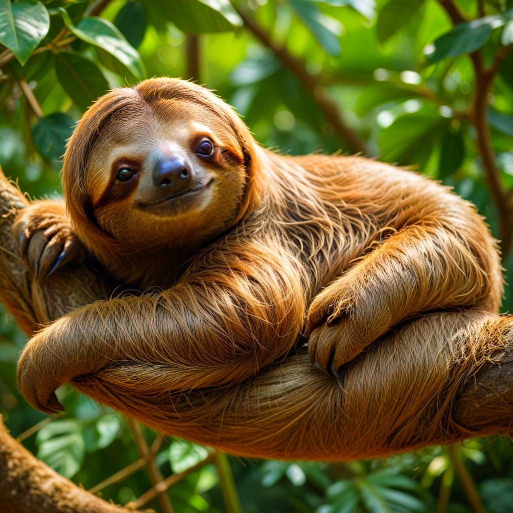 Sloth in Dreamlike Repose