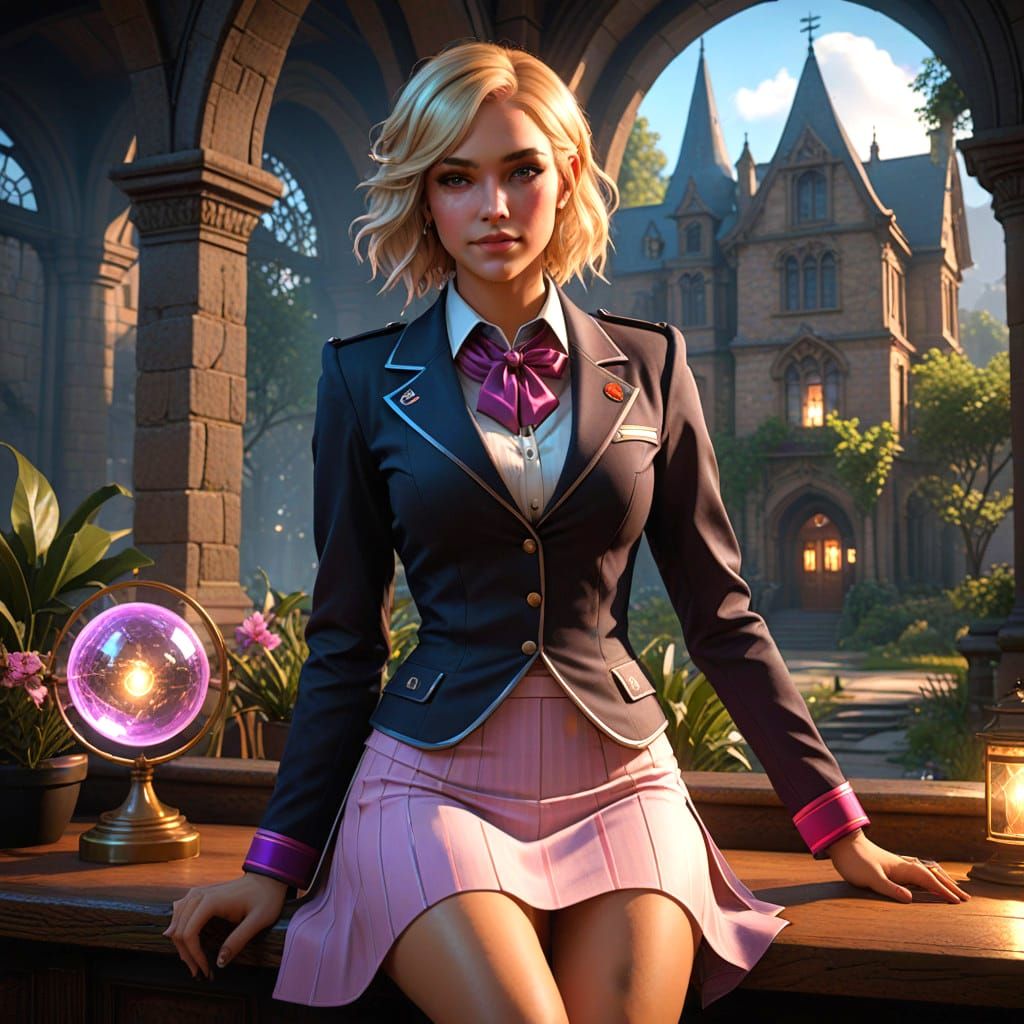 Retro-Futuristic Werewolf Heroine in Triadic Colors