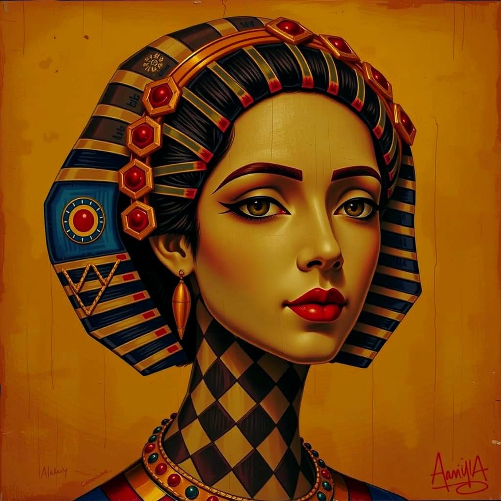 Tutankhamun, Harlequin, Geisha, and Krishna Fusion