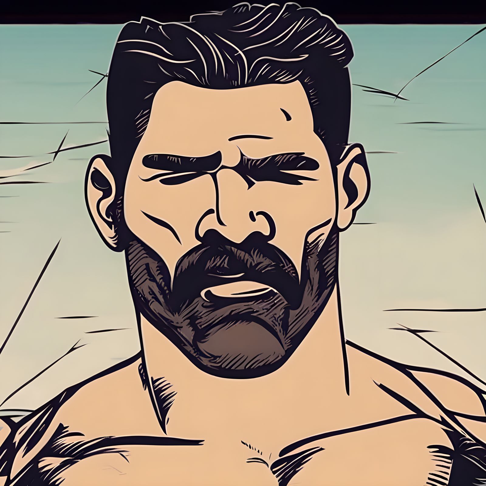 Rockstar Sweat and Bet - Moody Blues-Inspired Portrait