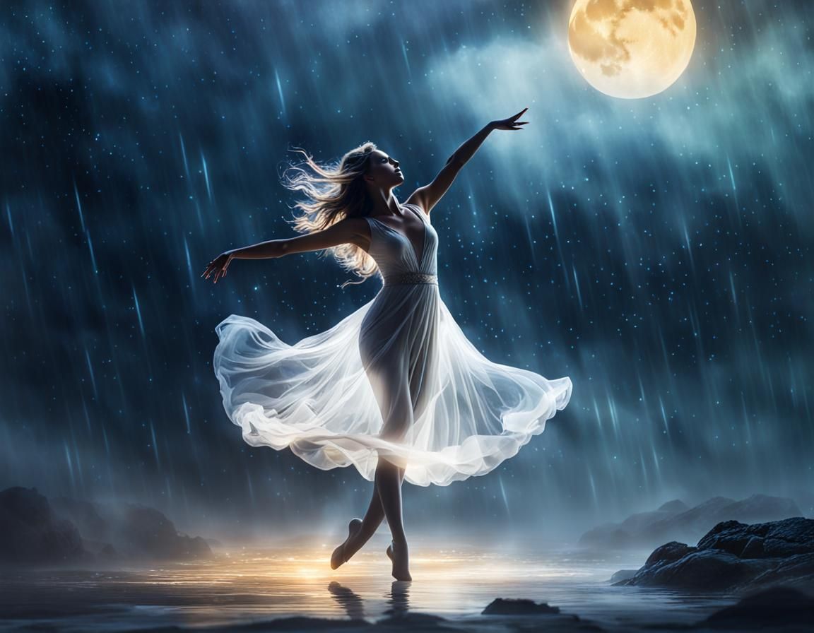 Ethereal Dancer Apparition in Surreal Watercolor Masterpiece