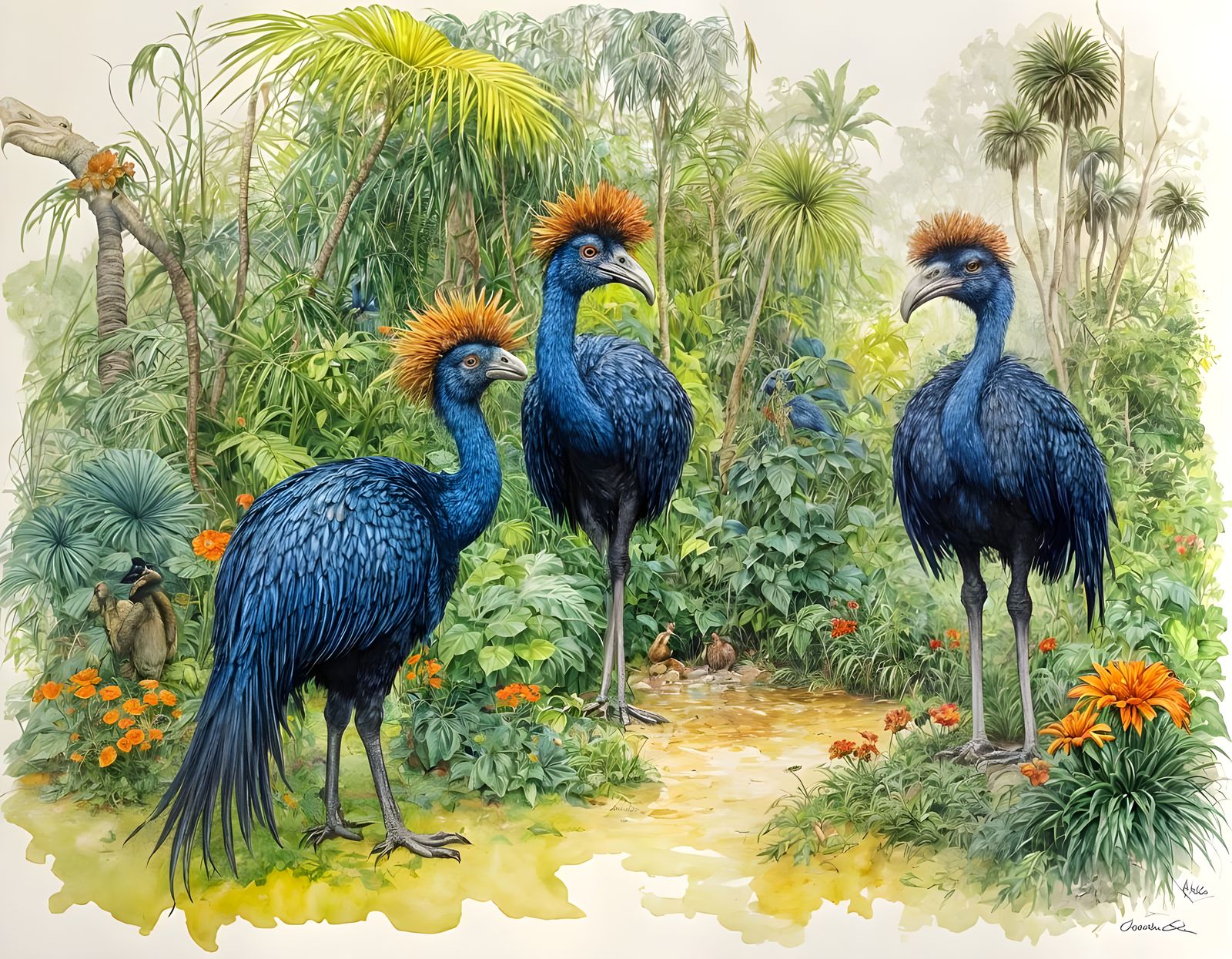 Cassowaries in the garden ...AGAIN!!