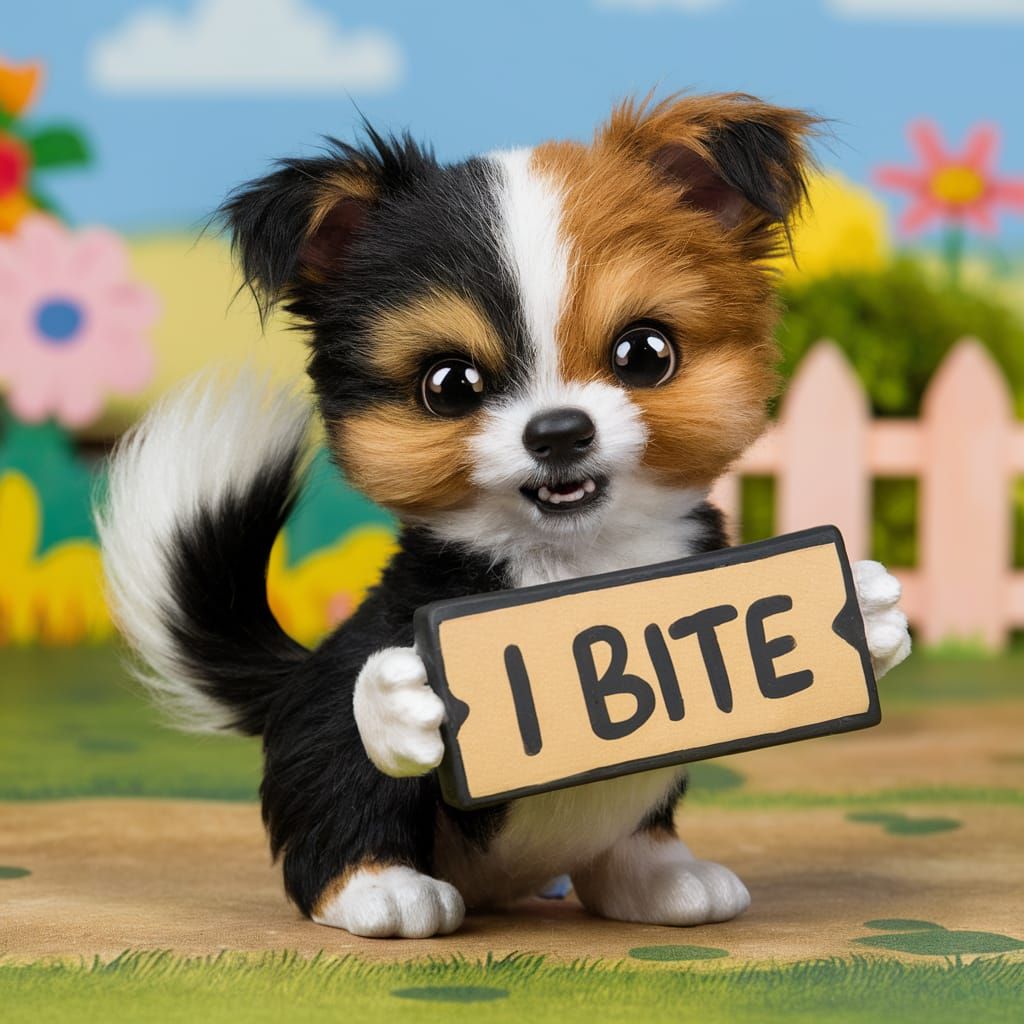 Charming Dog Illustration with Mischievous Expression