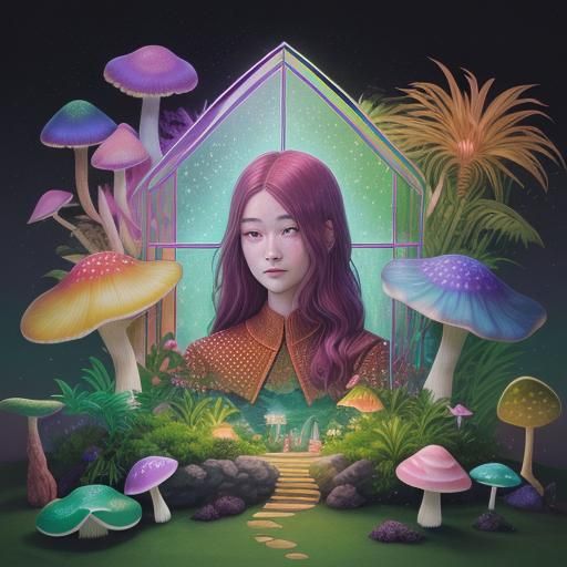 Rotoscoped Beauty in Art Deco Mushroom House