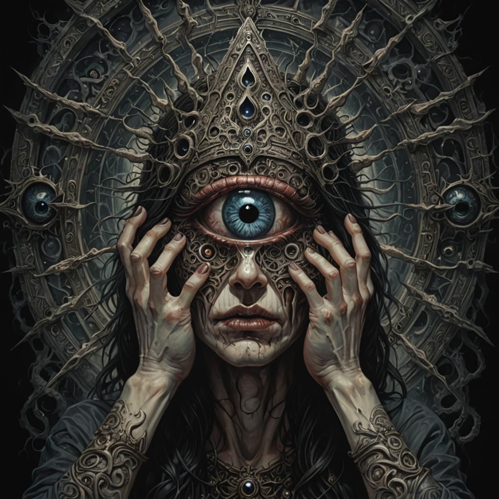 Grotesque Third Eye Opening: A Horrifying Vision