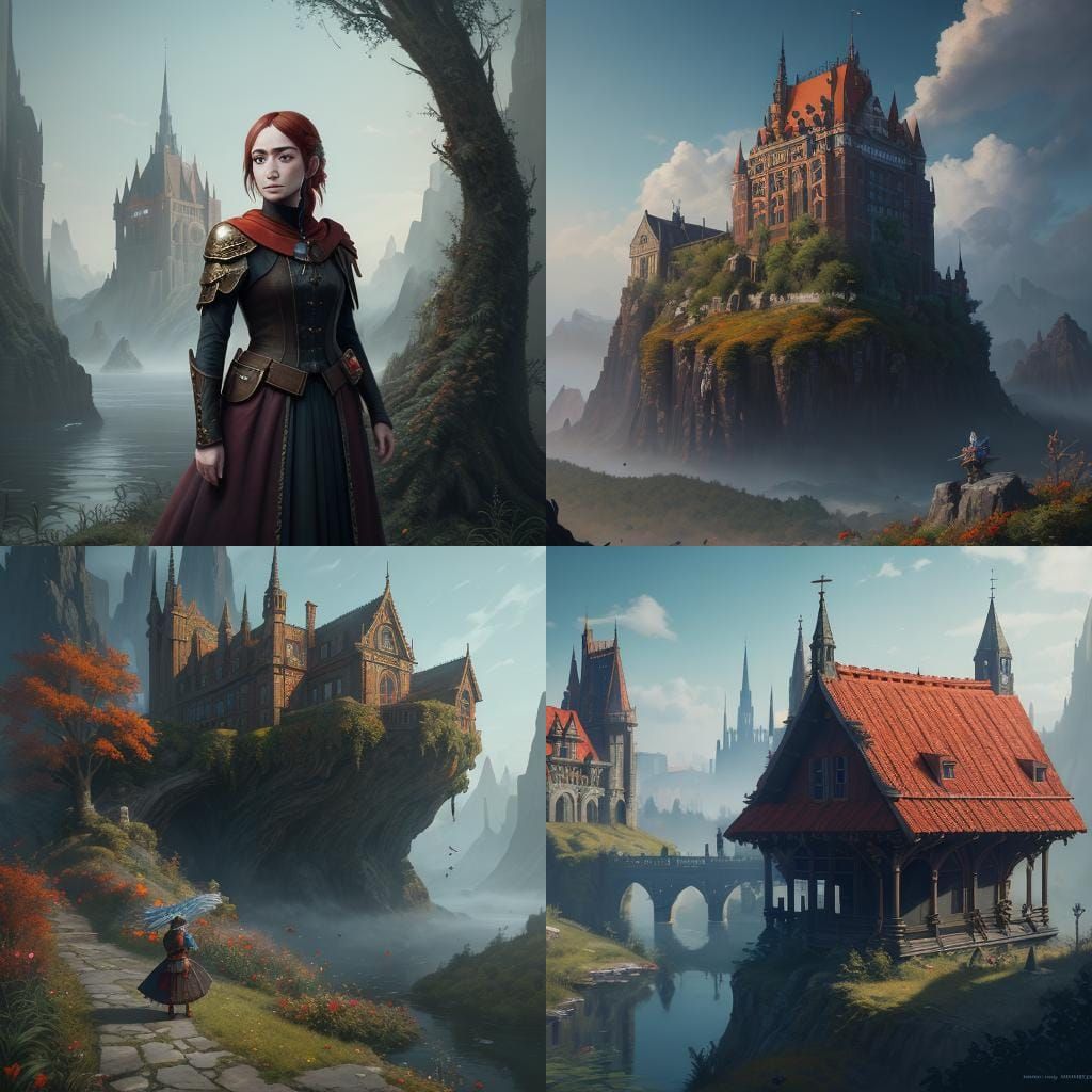 Fantastical Ladybug in Detailed Matte Painting