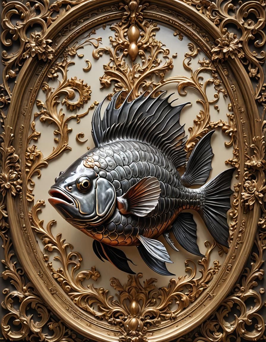 Detailed Hyperrealistic Painting with Magical Particles