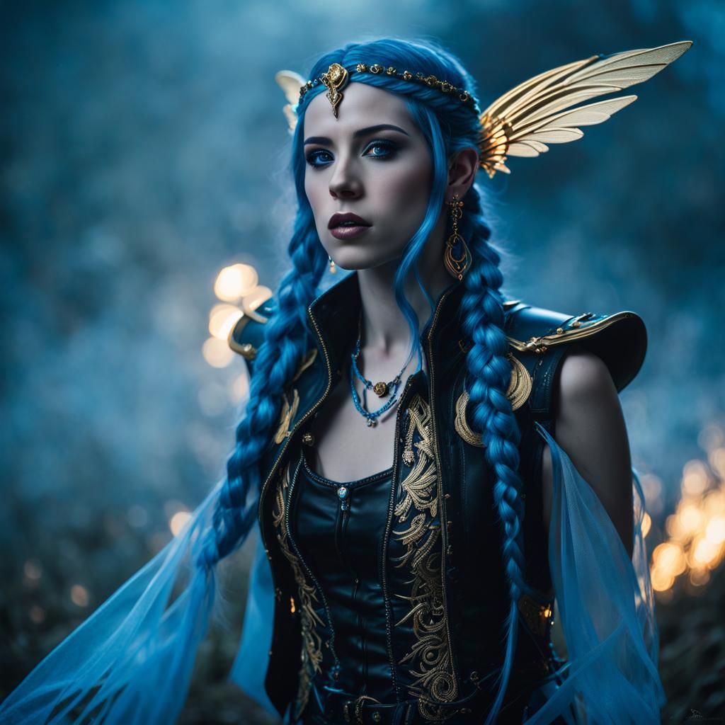 Fantasy Portrait of Fairy with Scimitar