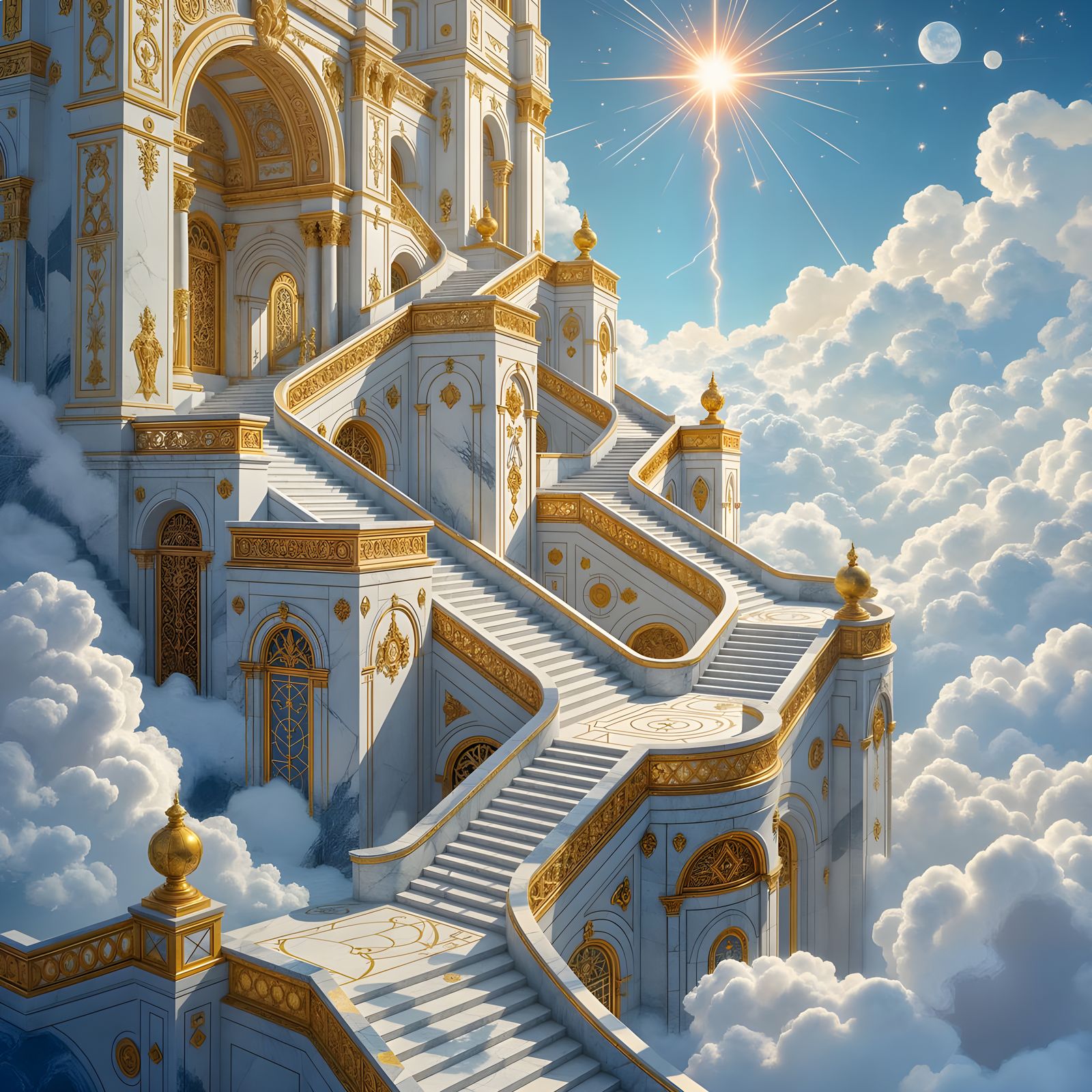 Surreal Cityscape of Interlocking Staircases and Impossible ...