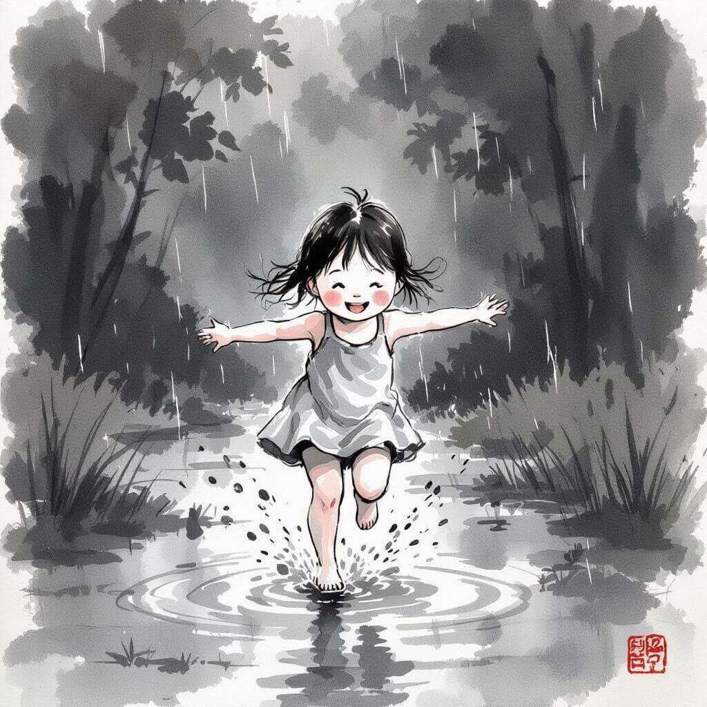 Joy on a rainy day in June