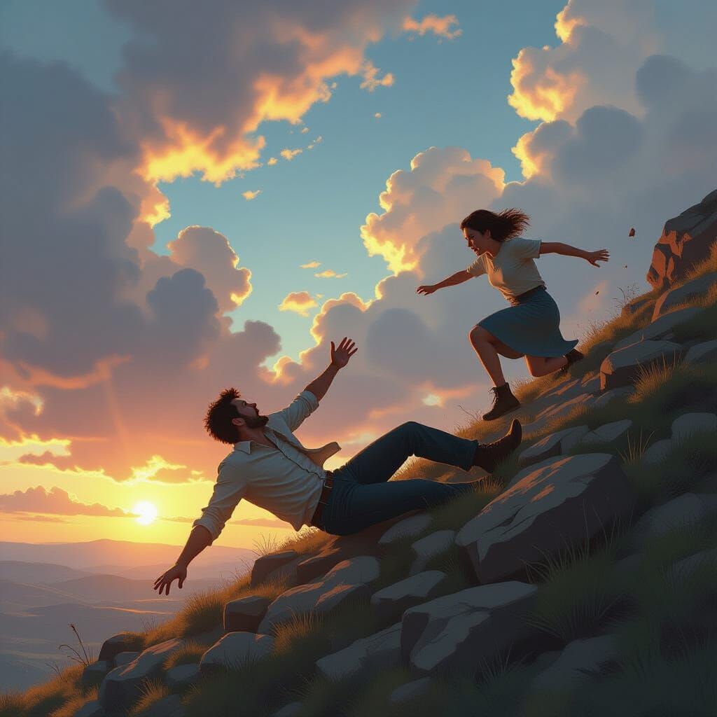 Jack and Jill's Tumbling Misadventure: Dramatic Realism