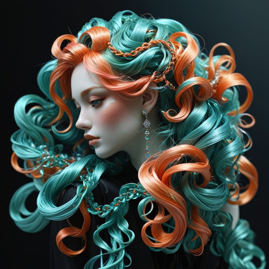 Surrealistic Glass Sculpture in Elegant, Cinematic Style