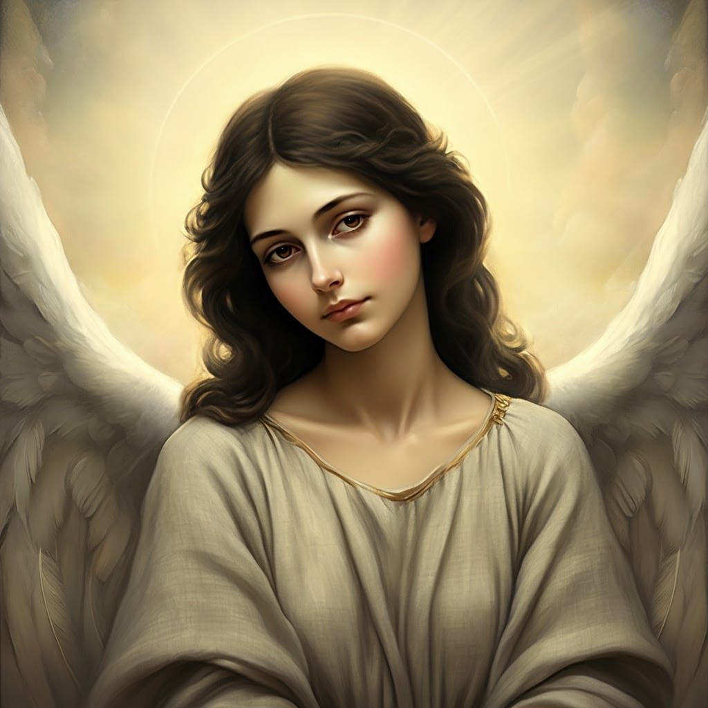 Serene Angel in Soft, Ethereal Light