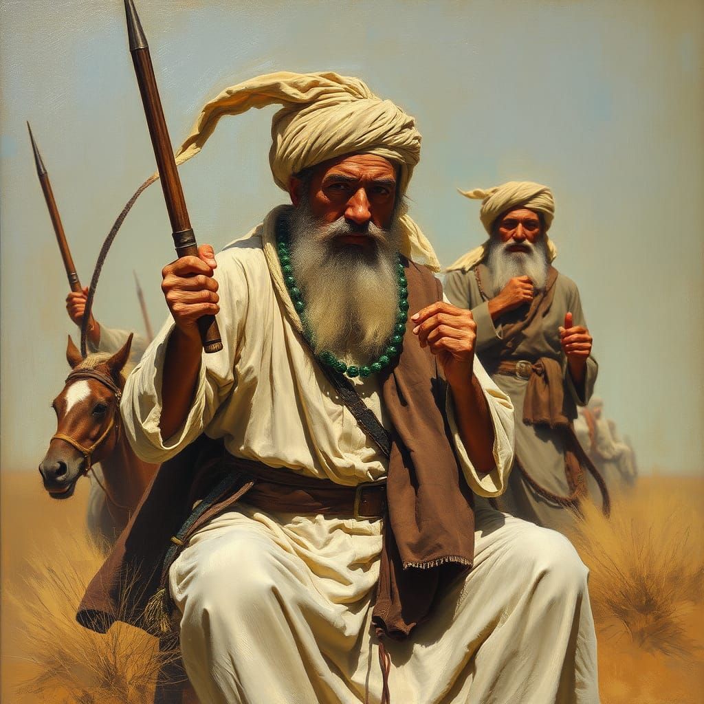 Taliban in Oil Painting Style of James Gurney