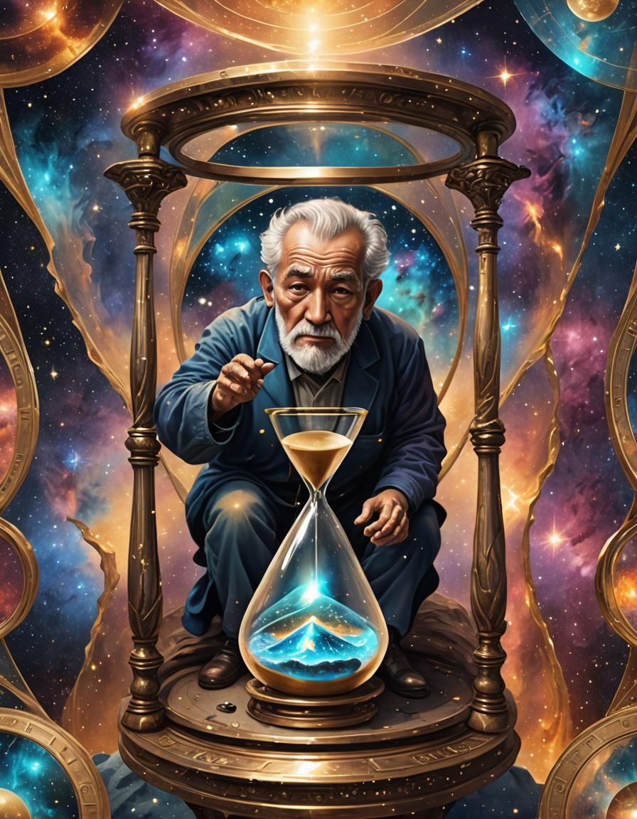 Hourglass: Baby to Old Man in Cosmos