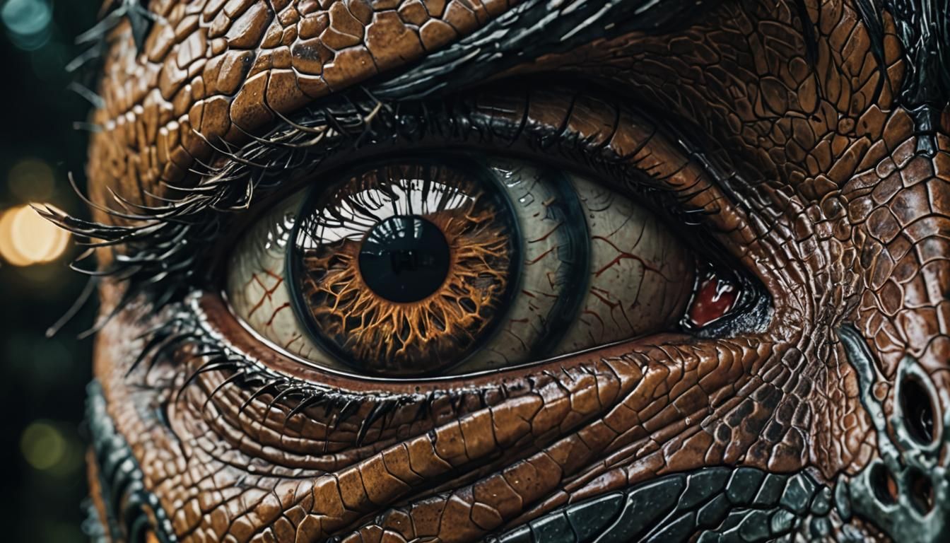 Detailed Close-Up of Spider Eyes, Cinematic Style