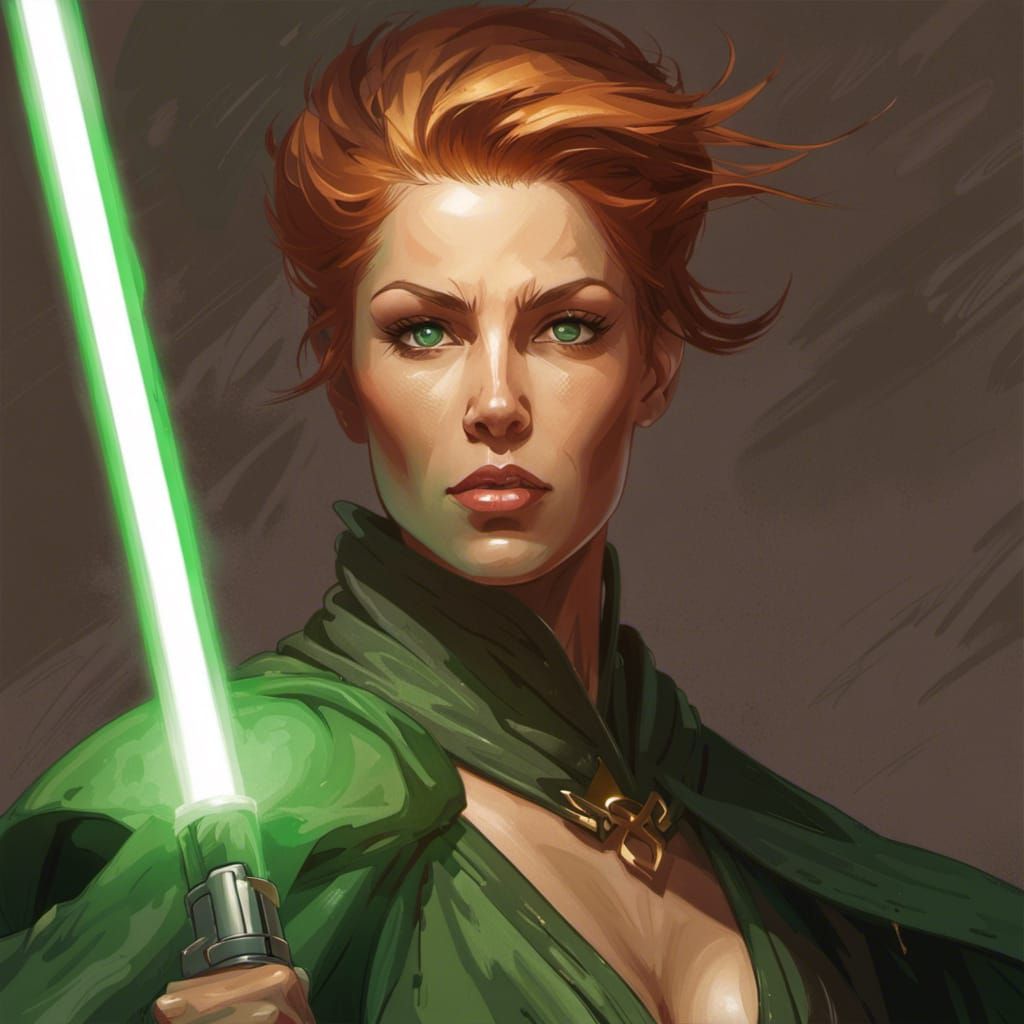 Rachel Summers Jedi Knight with Lightsaber