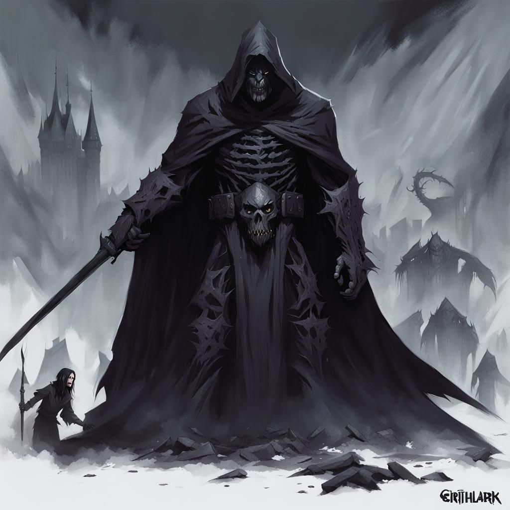 Grimdark Industrial Fantasy Scene