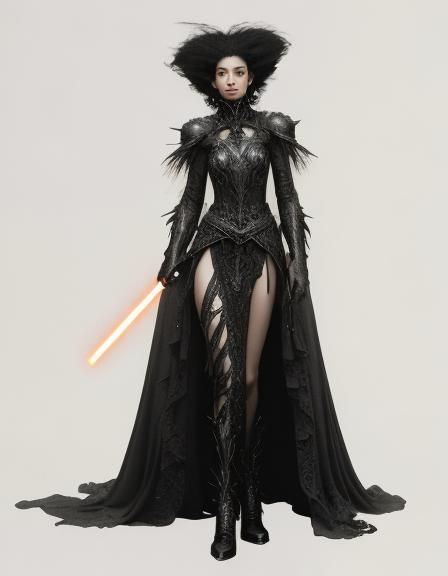 Sith Lord Hiding in Jungle: Dark Fantasy Art