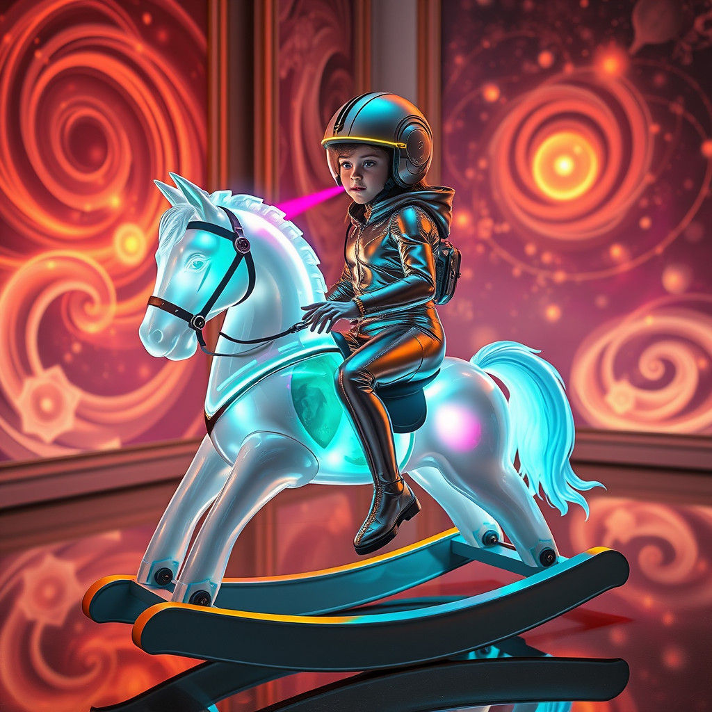 Fluorescent rocking horse DND