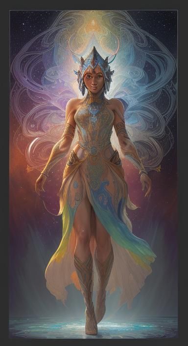 Ahsoka: Goddess of Stars and Energy in Graffiti Art