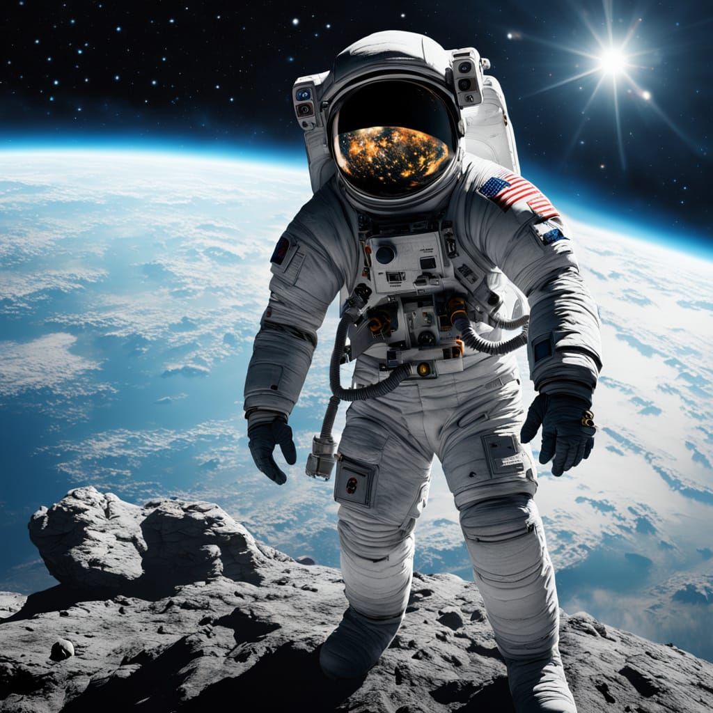 Astronauts Exploring Diverse and Dreamy Cosmic Landscapes