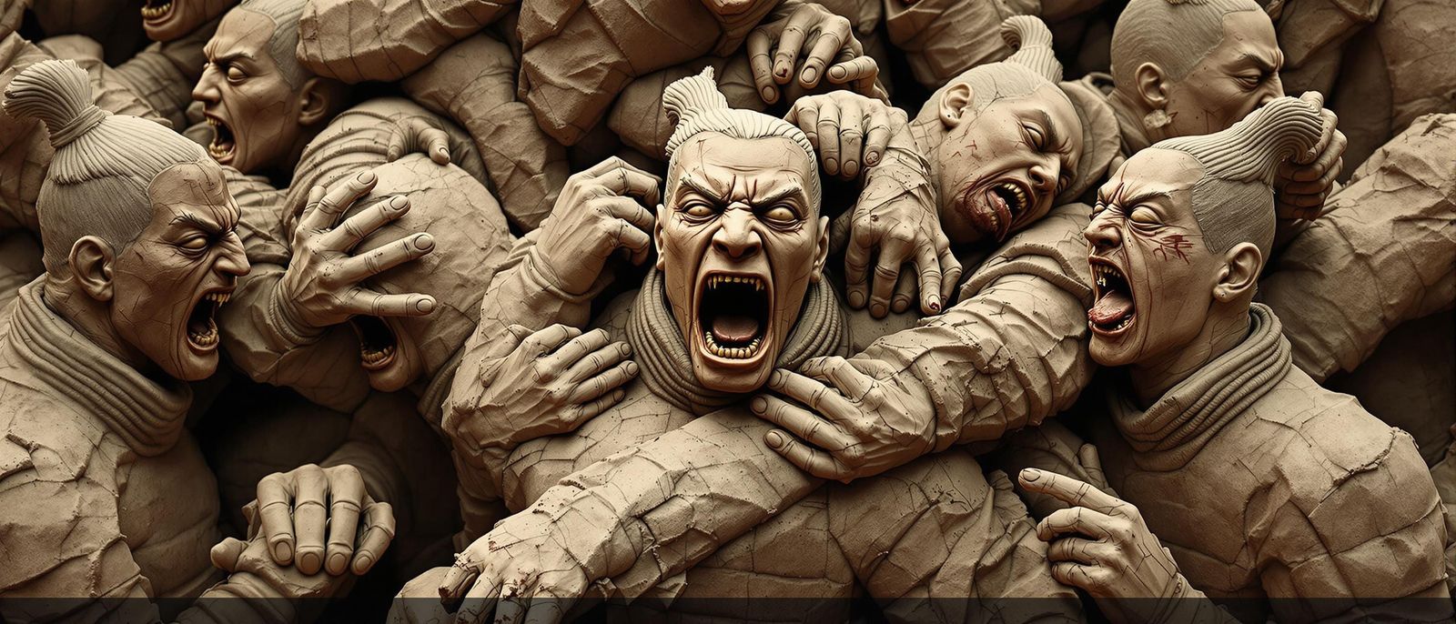 Terracotta Warriors Merge: Expressive Sculpture