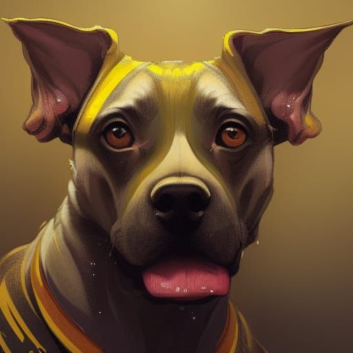 Hyperdetailed Lemon Dog Portrait in Artgerm Style