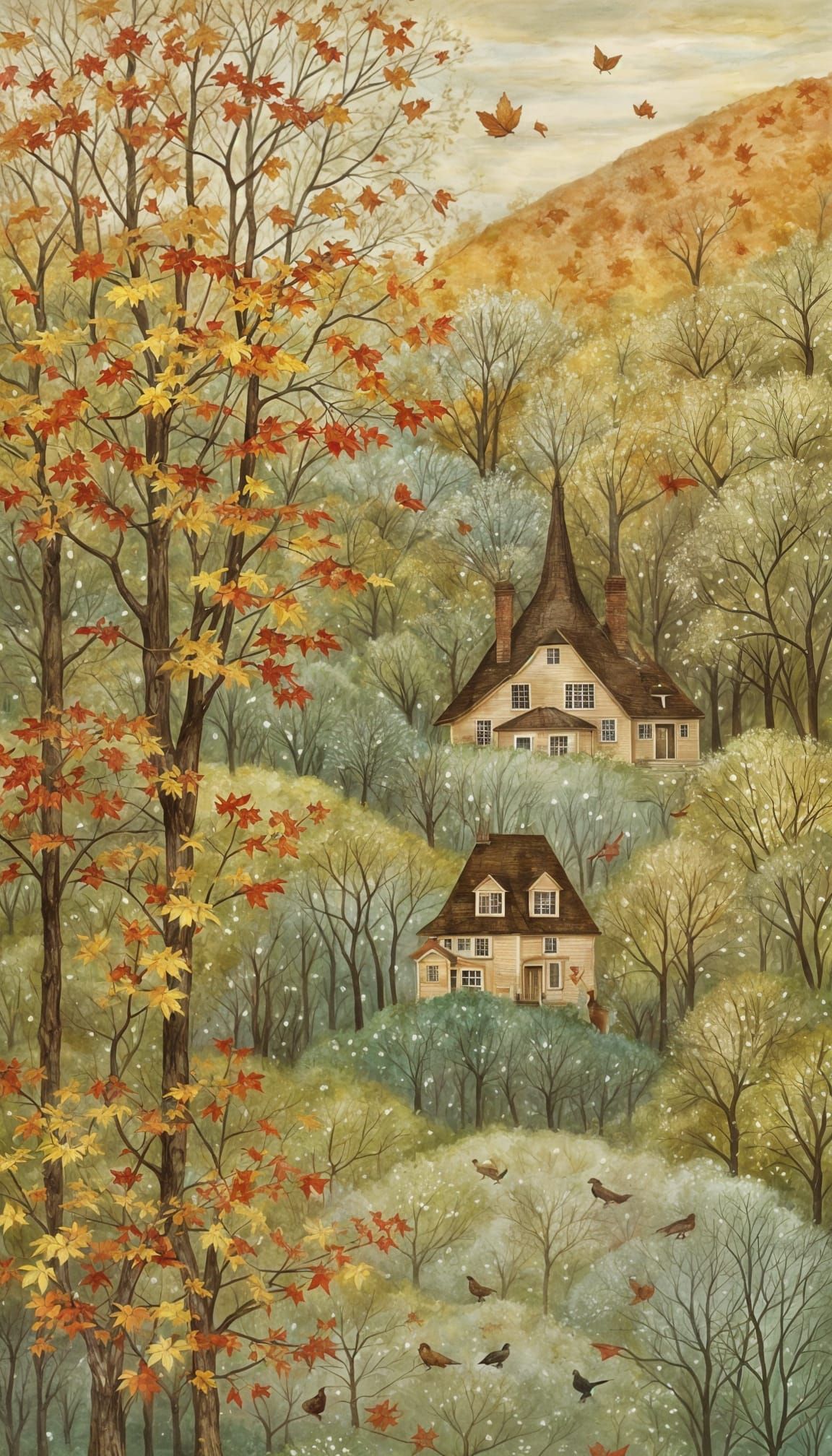 Vibrant Maple Tree in Autumn Colors