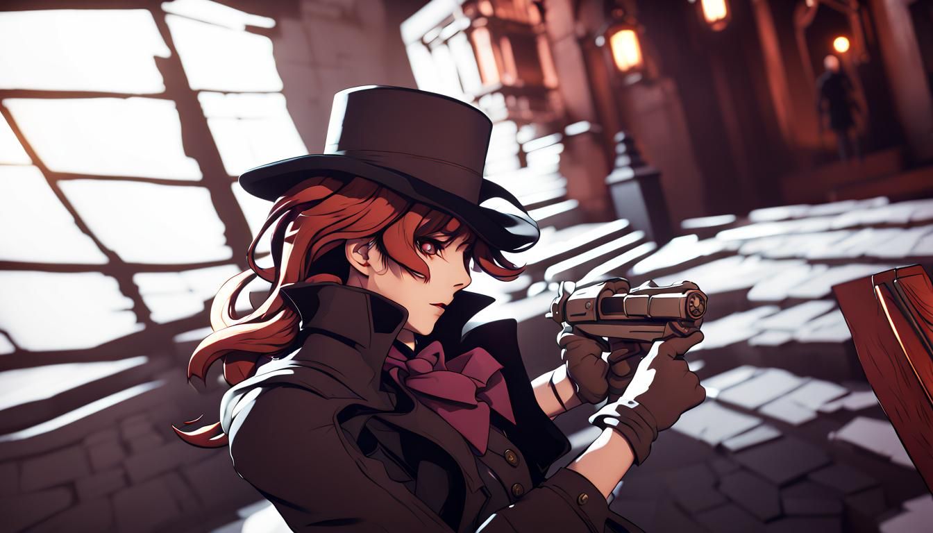 Anime Jack the Ripper in Clockpunk Style