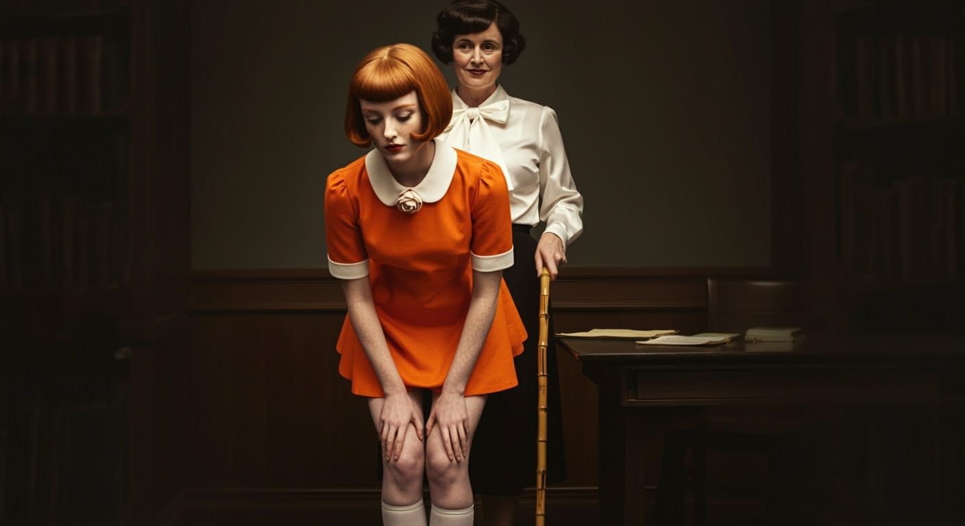 Refined Redhead in Vintage-Inspired Study Setting