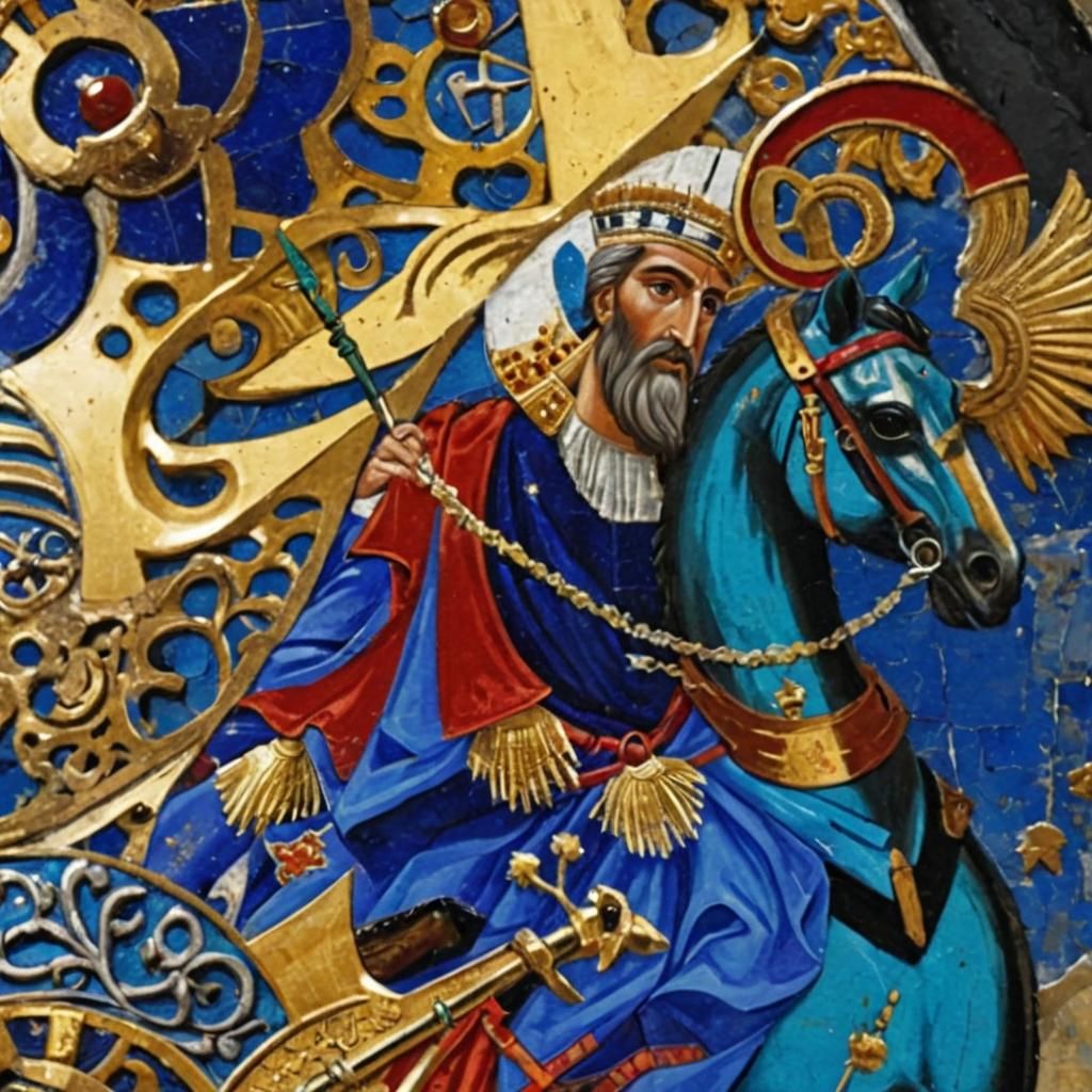 Byzantine Mosaic Art Illustration