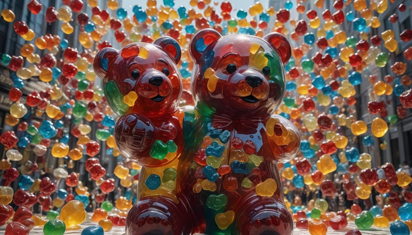 Giant Gummy Bear Sculpture at Cabela's in Hyperrealism