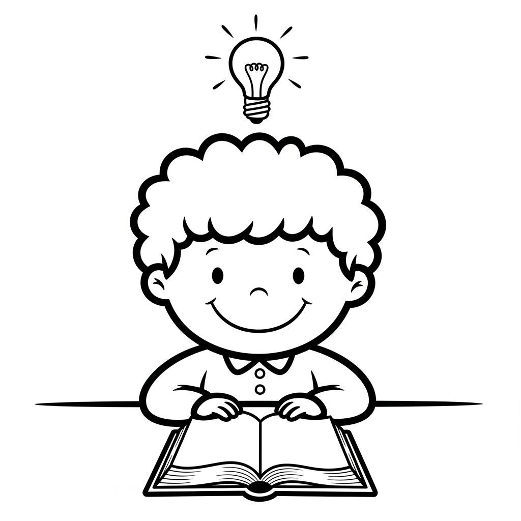 Child's Bible Study: Cartoon Line Drawing