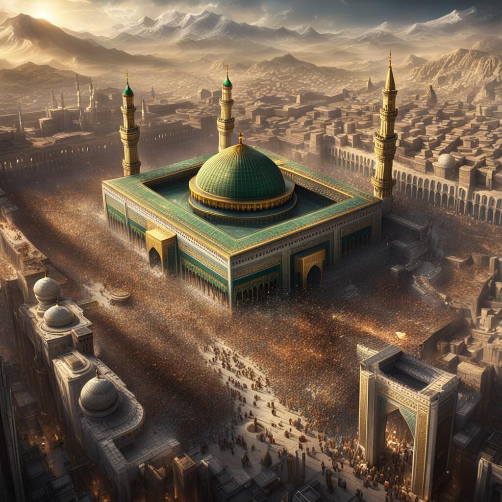 Historical Unification of Mecca: Detailed Matte Painting