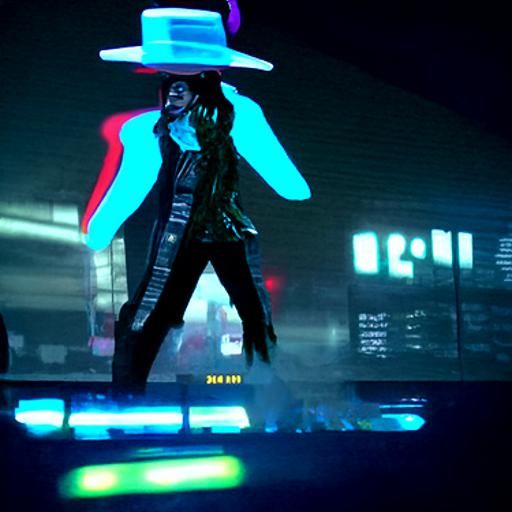 Michael Jackson in Cyberpunk 2099: Hat Toss