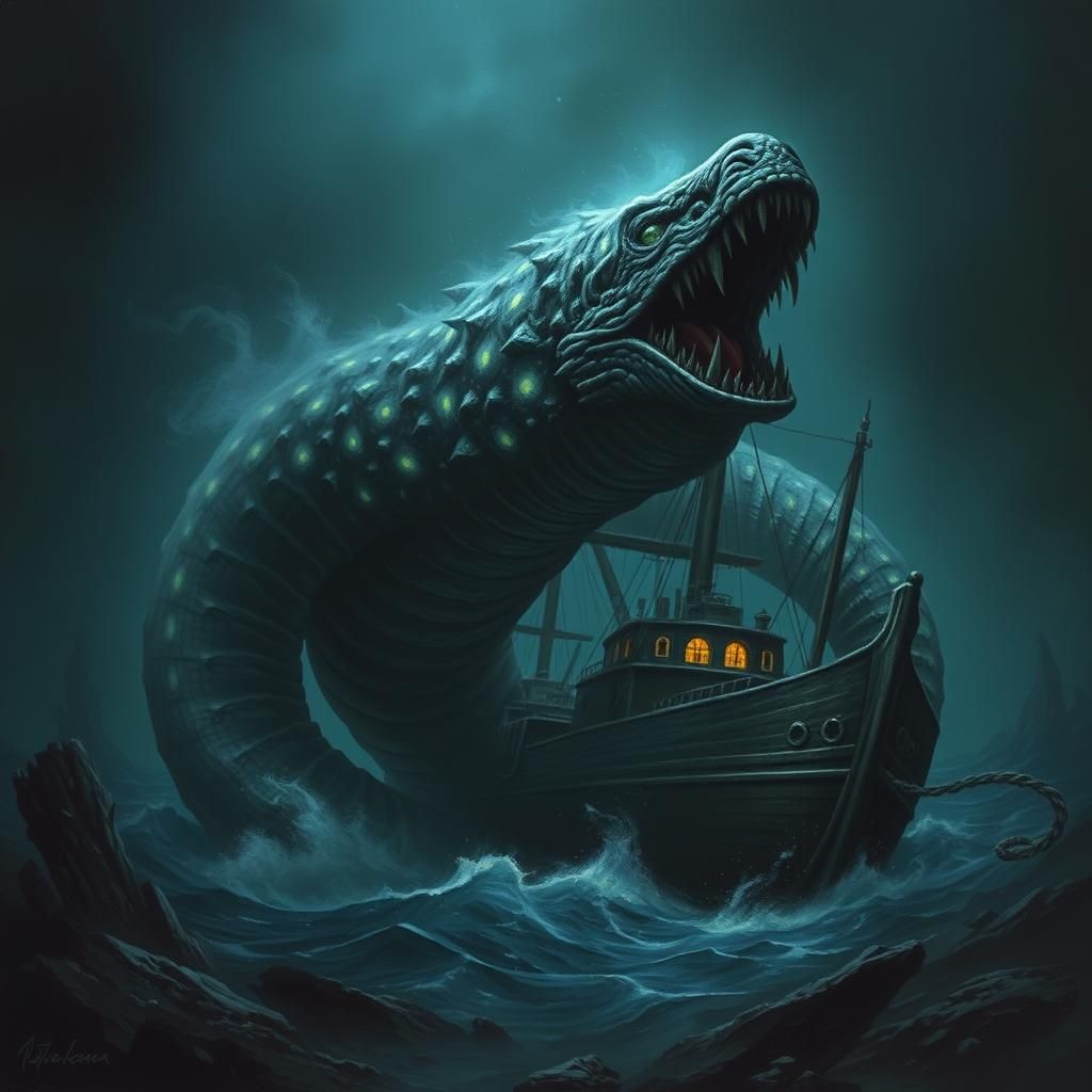 Cthulhu-esque Sea Monster Emerges from the Deep