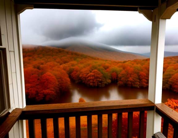 Autumn Rainstorms Over Appalachian Mountains