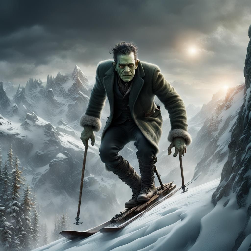 Frankenstein Skiing: Epic Cinematic Digital Matte Painting