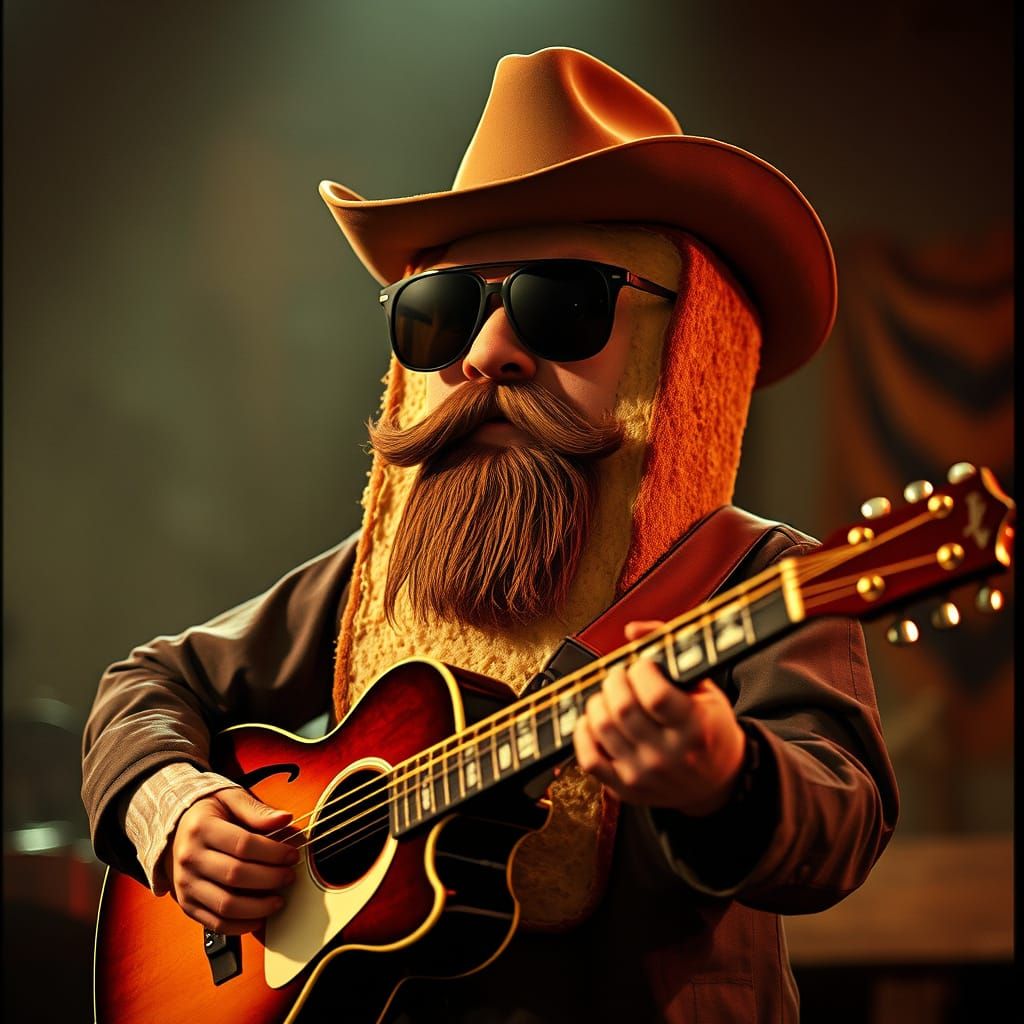 Bread Hank Williams Jr Film Noir Portrait